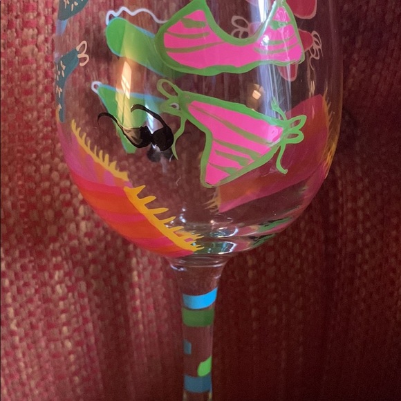 Lolita “Bikini” 15 oz Hand Painted Wine Glass NEVER USED! Mint!! - Picture 3 of 6